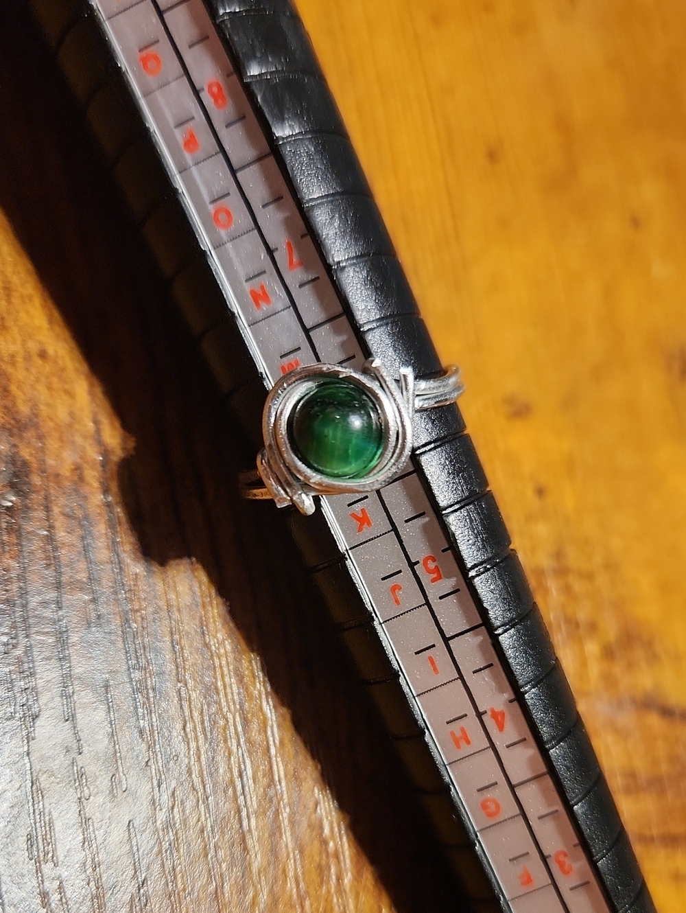 Sterling Silver Green Cabochon Ring - Women's Jewelry
